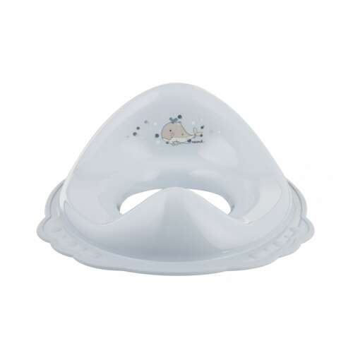 Maltex Bálna Minimal satin blue toilet seat reducer with whale design