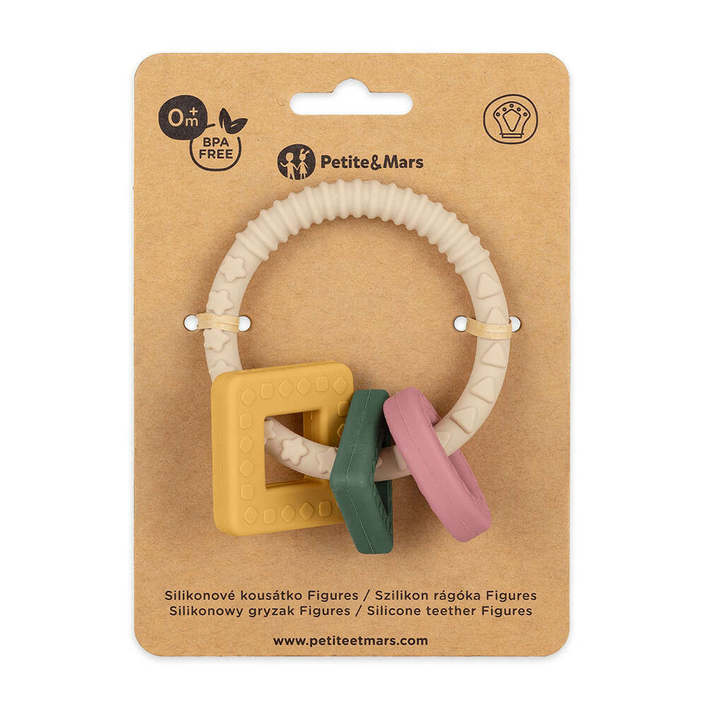 Petite & Mars Szilikon Rágóka - Geometriai Formák - 0m+