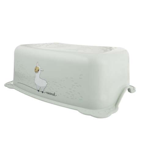 Maltex Lama Minimal sage green step stool, angled view