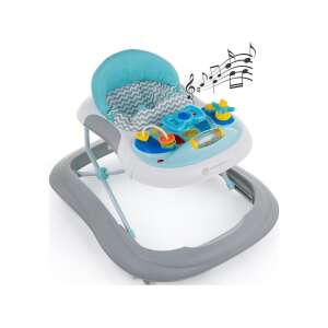 Petite & Mars Monty Babywalker mit Musikpanel, blaues Chevron-Design - Babywalker
