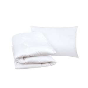 Set de pătură și pernă Petite & Mars Sweetdreams pentru patut de bebeluși, 100x135 cm, 60x40 cm, alb, antialergic, umplutură din fibră goală - Paturici bebe