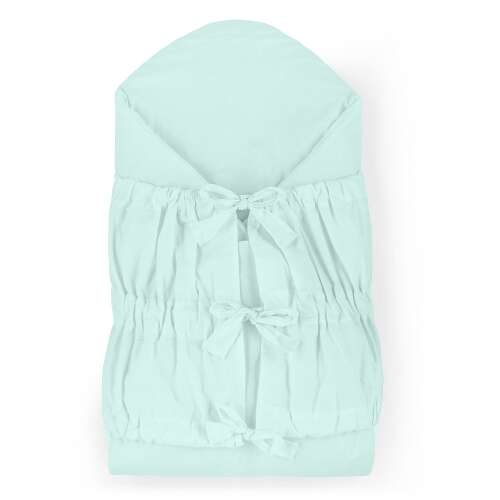 Petite & Mars Megkötős pólya Nurse, Frosted Mint, 75x75 cm, baby swaddle, swaddle blanket, newborn swaddle, baby wrap, baby sleep, safe sleep, breathable swaddle, cotton swaddle, comfortable swaddle, natural coconut fiber insert