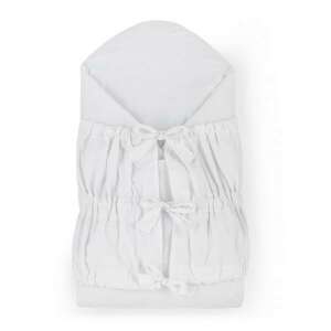 Petite & Mars Megkötős pólya Nurse, white swaddle with coconut insert, 75x75 cm - Petite&Mars