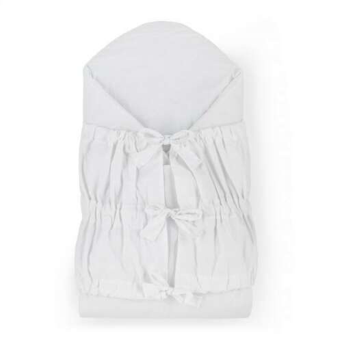 Petite & Mars Megkötős pólya Nurse, white swaddle with coconut insert, 75x75 cm