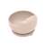 Petite & Mars TAKE&MATCH silicone bowl in Desert Sand with suction base, side view
