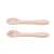Petite & Mars TAKE&MATCH silicone spoon and fork set, Desert Sand color