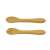 Petite & Mars TAKE&MATCH silicone spoon and fork set in Intense Ochre color