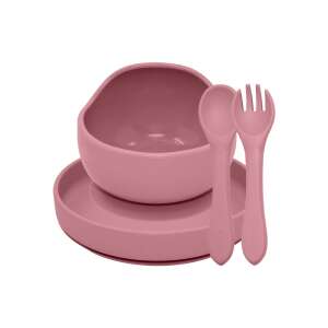 Petite & Mars silicone dinner set TAKE&MATCH 3 pieces Dusty Rose 6 months+ - Children's dinnerware set