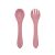 Petite &amp; Mars Silicone dinnerware TAKE&amp;MATCH 3 pcs Dusty Rose 6months+ 102976641