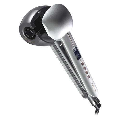 Automatyczna lokówka BaByliss Curl Secret Optimum w kolorze srebrnym, widok pod kątem