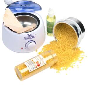 Set de ceară SensoPro cu granule tradiționale, include încălzitor de ceară, granule de ceară, ulei și spatule - Frumusețe și sănătate