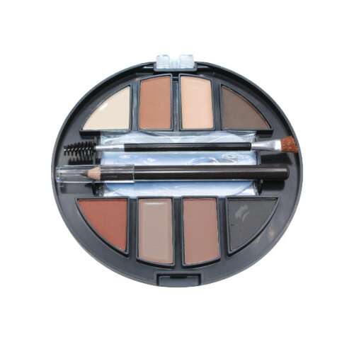 Iman Of Noble Sprancene Blush Kit, set de sprâncene, inclusiv creion, 01, set de machiaj pentru sprâncene cu pudre, creion, pensule și șabloane