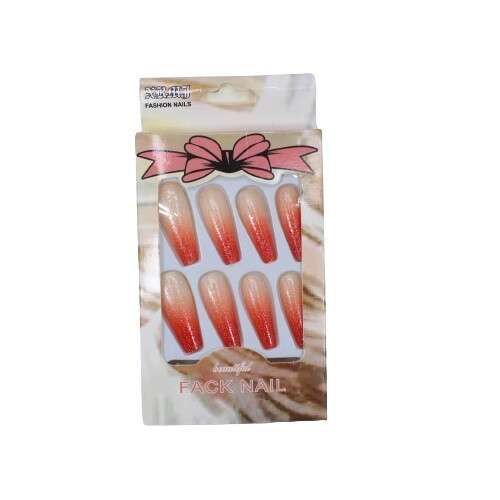 Set of 12 ombre fake nails, fashion nails, 10 sizes