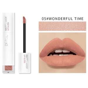Derol Waterproof Lip Gloss 05 Wonderful Time, Matte Liquid Lipstick, Long Lasting, Smudge Proof,  Hydrating,  Creamy Texture - Mouth
