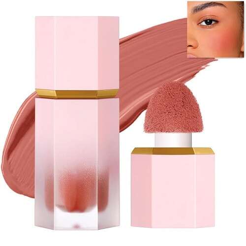 Color Bloom Liquid Blush 101, 5,2 ml, romantikus matt folyékony pirosító, könnyen felvihető, természetes szín, egészséges és fiatalos megjelenés