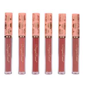 Sada 6 matných tekutých rúžov Dragon Ranee, 6 odtieňov nude, dlhotrvajúce, vegánske, bez krutosti - Ústa