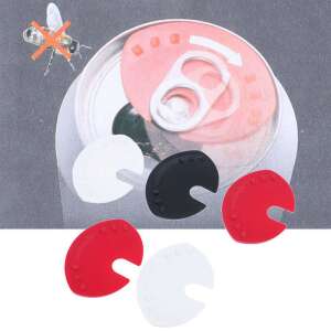 Set de 6 capace reutilizabile pentru cutii, în culorile roșu, negru și alb - Dopuri și capace de sticle