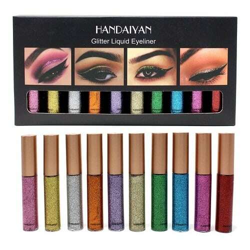 Sada 10 farebných očných liniek, Handaiyan, trblietavá očná linka, 10 x 5 ml 102985648