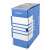 DONAU A4 155 mm cardboard blue archive box, closed, side view