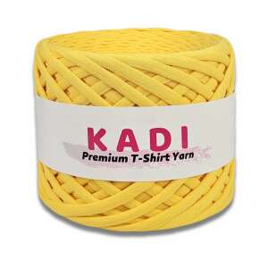 KaDi Extra Small 3-5 mm T-Shirt Yarn, 110 m, 100% Cotton, Yellow - Art & Craft