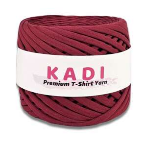 KaDi Small 5-7 mm Burgundy T-Shirt Yarn, 110 meters, 100% cotton, perfect for crocheting, knitting, and macrame - KaDI Yarn