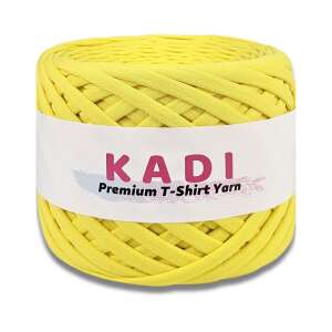 KaDi Small 5-7 mm Lemon Yellow T-Shirt Yarn, 110 m, 100% Cotton, Oeko-Tex Certified - Art & Craft