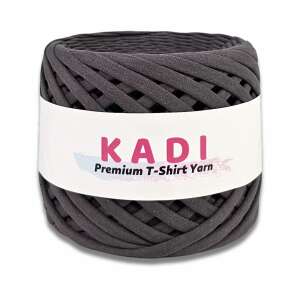 KaDi Small 5-7 mm Dark Grey T-Shirt Yarn, 110m, 100% Cotton, Oeko-Tex Certified - KaDI Yarn