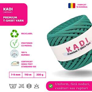 KaDi Medium 7-9 mm T-Shirt Yarn, Benetton color, 110 meters, 100% cotton, crochet yarn, knitting yarn, macrame yarn, recyclable, Oeko-Tex Standard 100 certified - Art & Craft