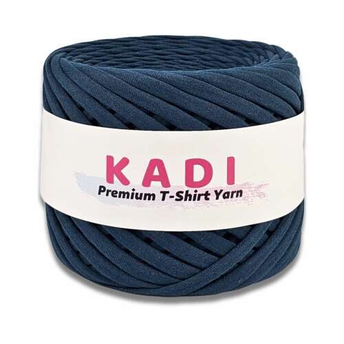 KaDi Medium 7-9 mm Petrol Blue T-Shirt Yarn, 110 m, 100% Cotton, Oeko-Tex Certified