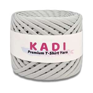 KaDi Large 9-11 mm Light Grey T-Shirt Yarn, 110 m, 100% Cotton - Art & Craft