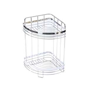 Rosberg R53001A2 2 szintes sarokpolc, króm, fürdőszoba tároló - Fürdőszoba bútor