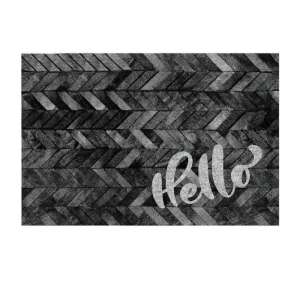 Chilai Home grey and black doormat with 'Hello' design - Doormat