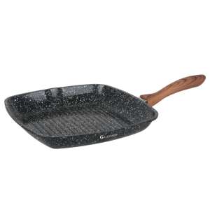 Goldmann GM-0928 28cm Marble Coated Grill Pan with Wooden Handle - Cookware & bakeware