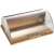 Klausberg bread box, stainless steel and transparent cover, bamboo base