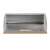 Klausberg bread box, stainless steel and transparent cover, bamboo base, front view