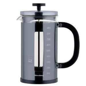 Klausberg KB 7704 French Press, 1 liter, glass, with scale, graphite/grey - French press