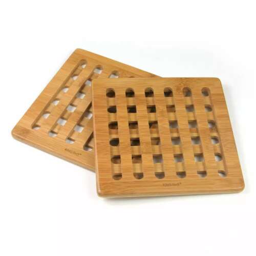Kinghoff KH 1216 Hot Pot Stands, 2 pcs, 20x20 cm, Bamboo 103002289
