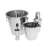 Kinghoff KH 1389 4-teiliges Cocktail-Set, Edelstahl, bestehend aus Eiseimer, Cocktailshaker, Eis-Zange und Messbecher