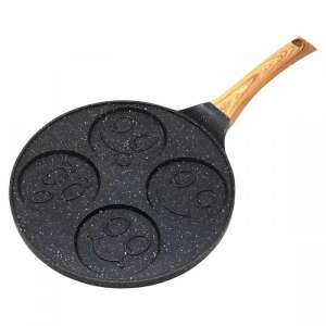 Kinghoff KH 1666 mini pancake pan with marble coating, 26.5 cm, induction, black - Kinghoff
