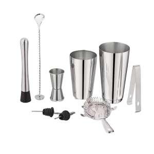 Kinghoff KH 1708 Cocktail Shaker Set, 9 pcs, 600/750 ml, Stainless Steel 103002422 - Kinghoff