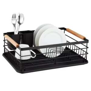 Kinghoff KH 1728, Rafturi pentru ustensile, Manere din lemn, Negru