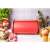 Kinghoff KH 1753 bread box, red, metal, 36 cm, in a kitchen setting