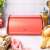 Kinghoff KH 1753 bread box, red, metal, 36 cm, in a kitchen setting