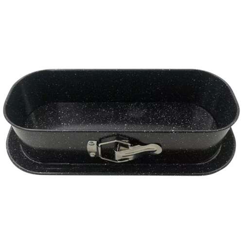 Kinghoff KH 1785 süllyesztett aljú tepsi, 34,5x15,5 cm, márvány bevonat, fekete 103002583