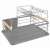 Kinghoff KH 1797 2-Tier Dish Drying Rack with Utensil Holder, Grey, front view
