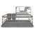 Kinghoff KH 1797 2-Tier Dish Drying Rack with Utensil Holder, Grey, side view