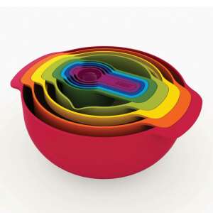 Joseph Joseph 40080 Bowl Set, 9-piece, Space-Saving Design, BPA-free, Multicolored 103002836 - Bowl