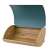 Kassel KS 93511 Brotbox, türkis, Bambus und Edelstahl, offen, 35 cm