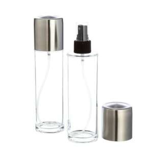 Kesper 13902 Olaj és Ecet Szórópalack, 2 db, 0,300 ml, Átlátszó Üveg Rozsdamentes Acél Fedéllel - Kesper
