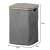 Kesper 50L Grey Laundry Basket with Lid and Handles - Dimensions